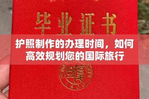 大通护照制作的办理时间，如何高效规划您的国际旅行